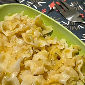 Pasta with Cabbage - Delicious Pasta Side Without Onion Garlic and Alliums