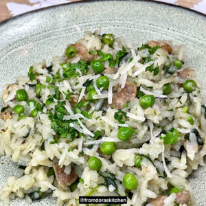 Delicious Risotto with Spinach Recipe without onion without garlic and without alliums