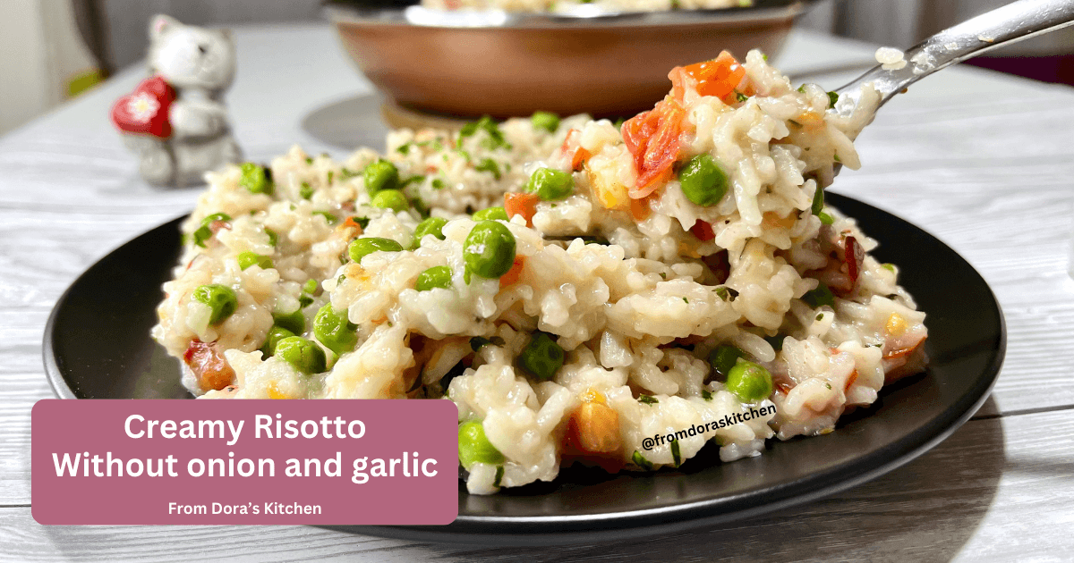 Creamy and Flavorful Risotto without onion and without garlic From