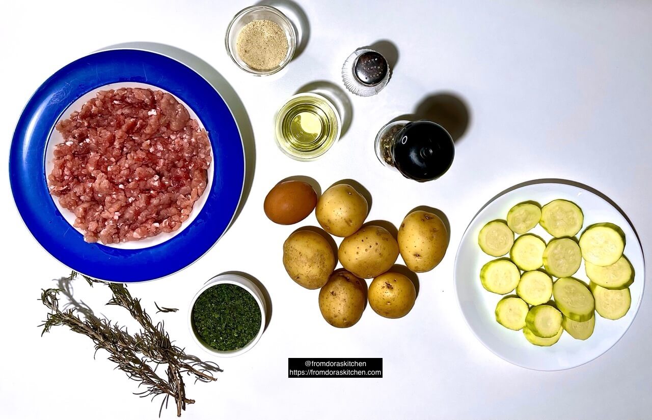 Sheet pan meatballs ingredients