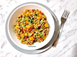 Low FODMAP Ground Meat & Sweet Potato Skillet - From Dora's Kitchen