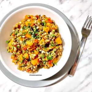 Low FODMAP Ground Meat & Sweet Potato Skillet - From Dora's Kitchen