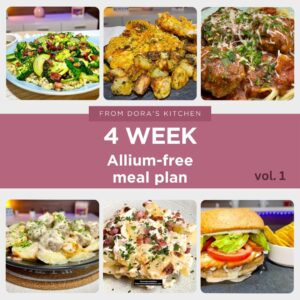 4 week Allium-free meal plan - part 1