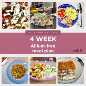 4 week Allium-free meal plan - part 3