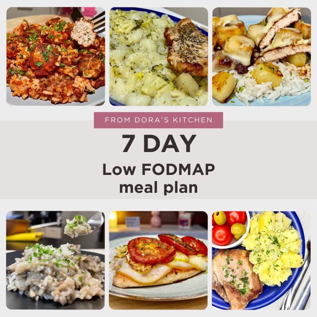 7 day Low FODMAP Meal Plan - From Dora's Kitchen